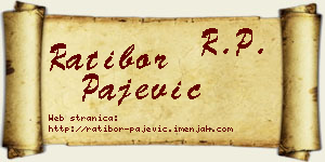 Ratibor Pajević vizit kartica